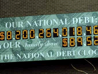 National Debt Clock. ���� �� ������ �AFP